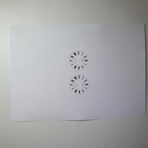 the dial printed on paper